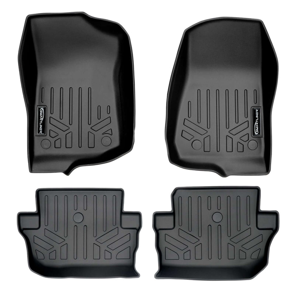 SMARTLINER 2018-2026 Jeep Wrangler Floor Liners (2-Door, JL) – 1st row & 2nd row liners