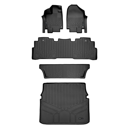 Smartliner USA Motor Vehicle Interior Fittings Black / 3 Row Floor Mat Liner Set & Cargo Liner Behind the 2nd Row SMARTLINER Custom Fit Floor Liners For 2018-2025 Honda Odyssey