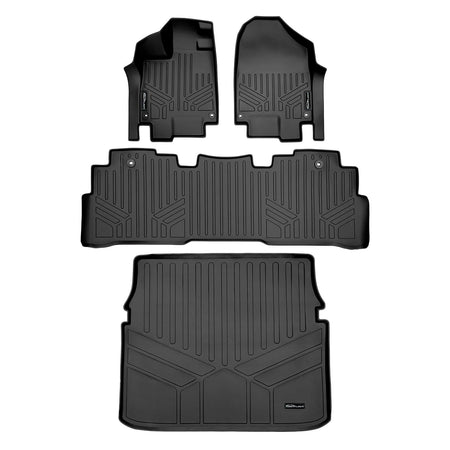 Smartliner USA Motor Vehicle Interior Fittings Black / 2 Row Floor Mat Liner Set & Cargo Liner Behind the 2nd Row SMARTLINER Custom Fit Floor Liners For 2018-2025 Honda Odyssey