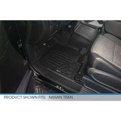 SMARTLINER Custom Fit Floor Liners For 2017-2024 Nissan Titan XD Crew Cab with 1st Row Bench Seat No Underseat ToolBox