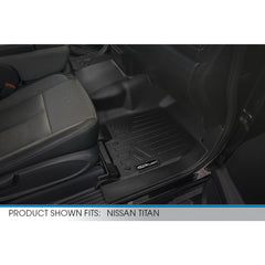 SMARTLINER Custom Fit Floor Liners For 2017-2024 Nissan Titan Crew Cab with 1st Row Bench Seat With Underseat ToolBox