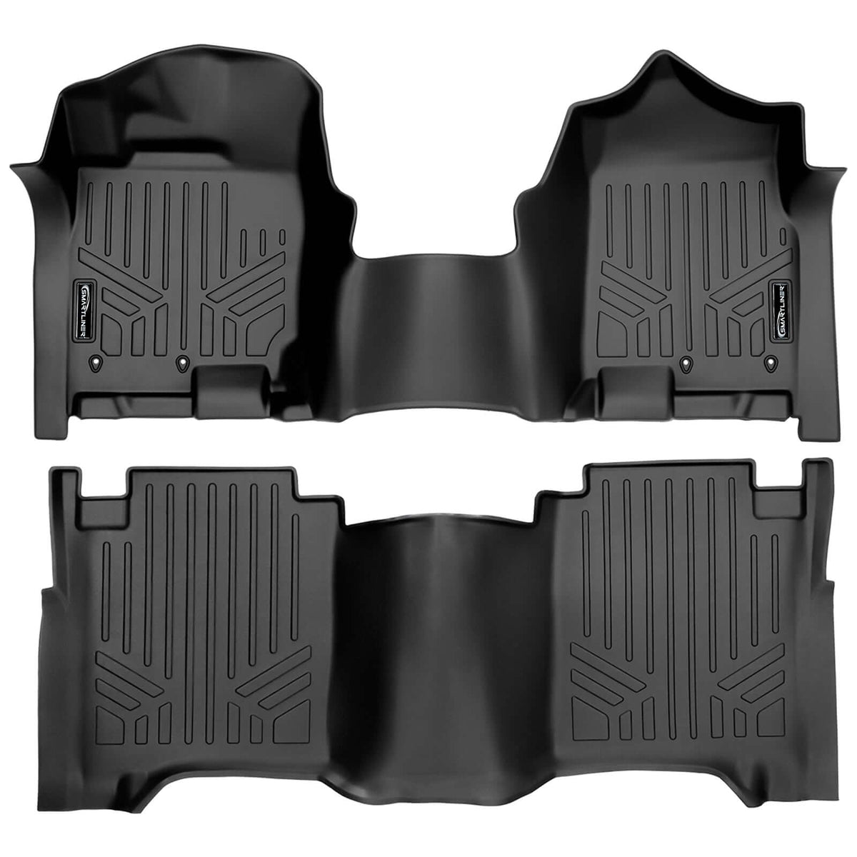 SMARTLINER Custom Fit Floor Liners For 2017-2024 Nissan Titan King Cab with 1st Row Bench Seat With OTH Coverage