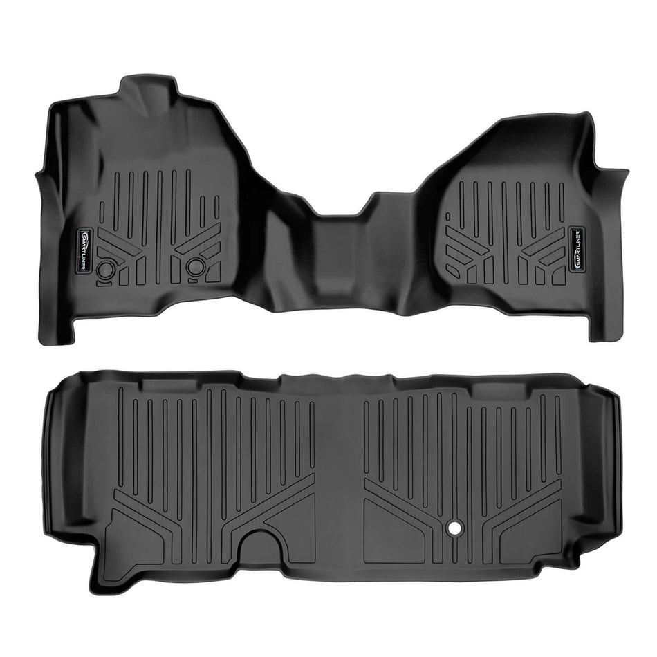 2012 Ford F-250 Floor Liners|Super Cab Models (Not Over the hump/Not 4x4 Shifter. (Bench & Bucket)(Carpet floor w/Raised footrest))|SMARTLINER