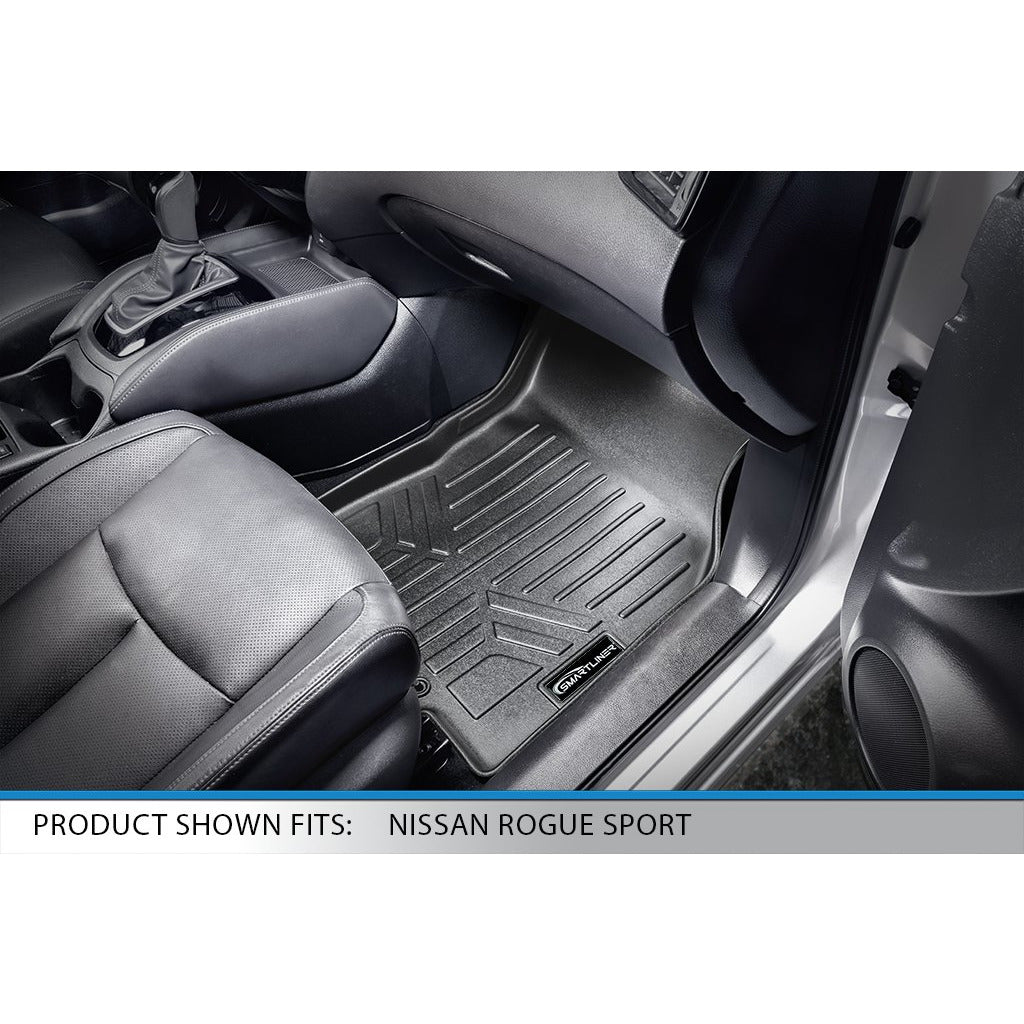 SMARTLINER Custom Fit Floor Liners For 2017-2022 Nissan Rogue Sport - Factory Cargo Tray in Lowest Position
