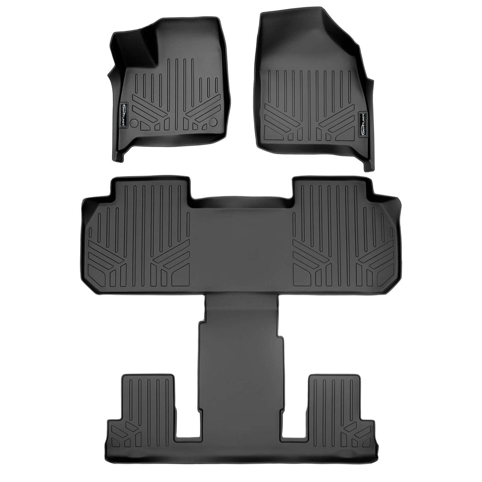 SMARTLINER 2018-2024 Buick Enclave Floor Liners (2nd row bucket seats) – 1st row & 2nd row liners