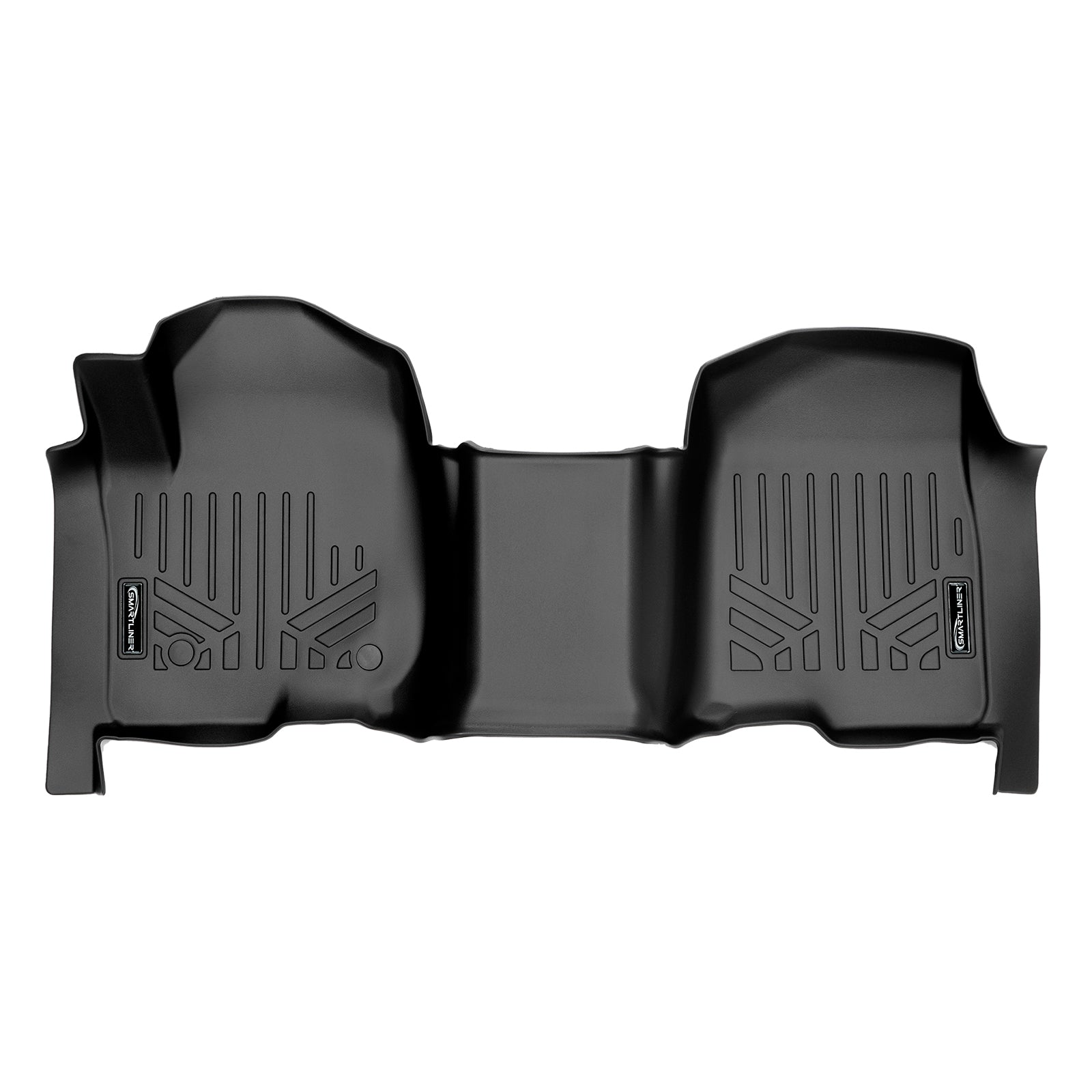 SMARTLINER Custom Fit Floor Liners For 2019-2023 Chevrolet Silverado 1500 Crew Cab With 1st Row Bench Seat (with OTH Coverage) and Carpet Flooring without the 2nd Row Underseat Storage