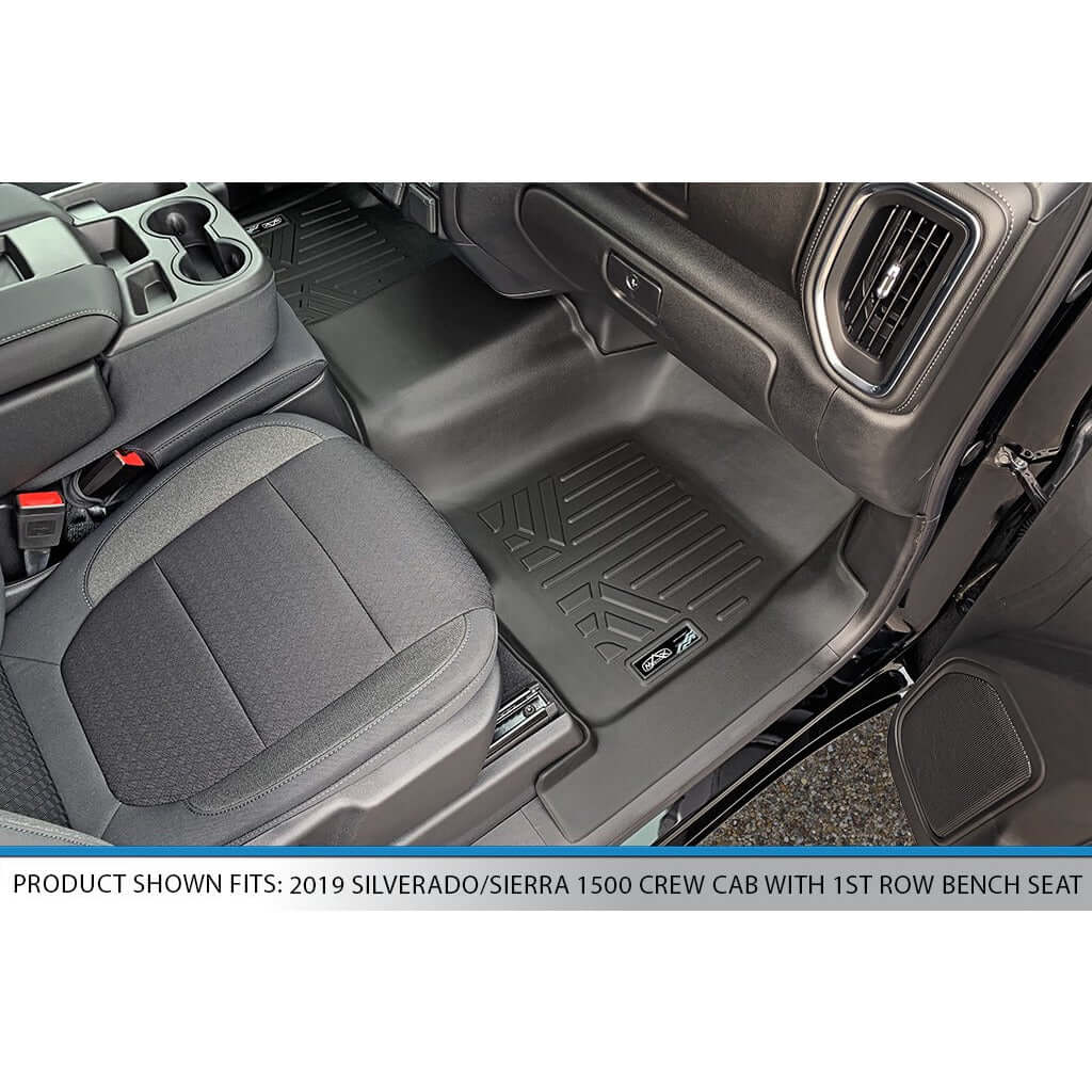 SMARTLINER Custom Fit for 2019-2020 Silverado/Sierra 1500/2500/3500 Crew Cab with 1st Row Bench Seat - Smartliner USA