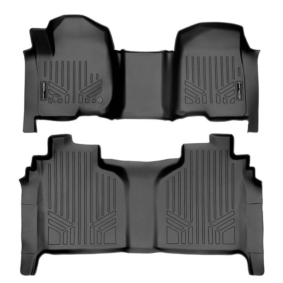 2020-2026 Chevrolet Silverado 3500 HD Floor Liners|Crew Cab Models (Provides over-the-hump coverage. Fits CARPET models WITH rear under-seat storage)|SMARTLINER