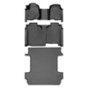 SmartCoverageâ„¢ Custom Fit Floor Liners For 2019-2025 Chevrolet Silverado 1500 Crew Cab With 1st Row Bench Seat (with OTH Coverage) and Carpet Flooring without the 2nd Row Underseat Storage