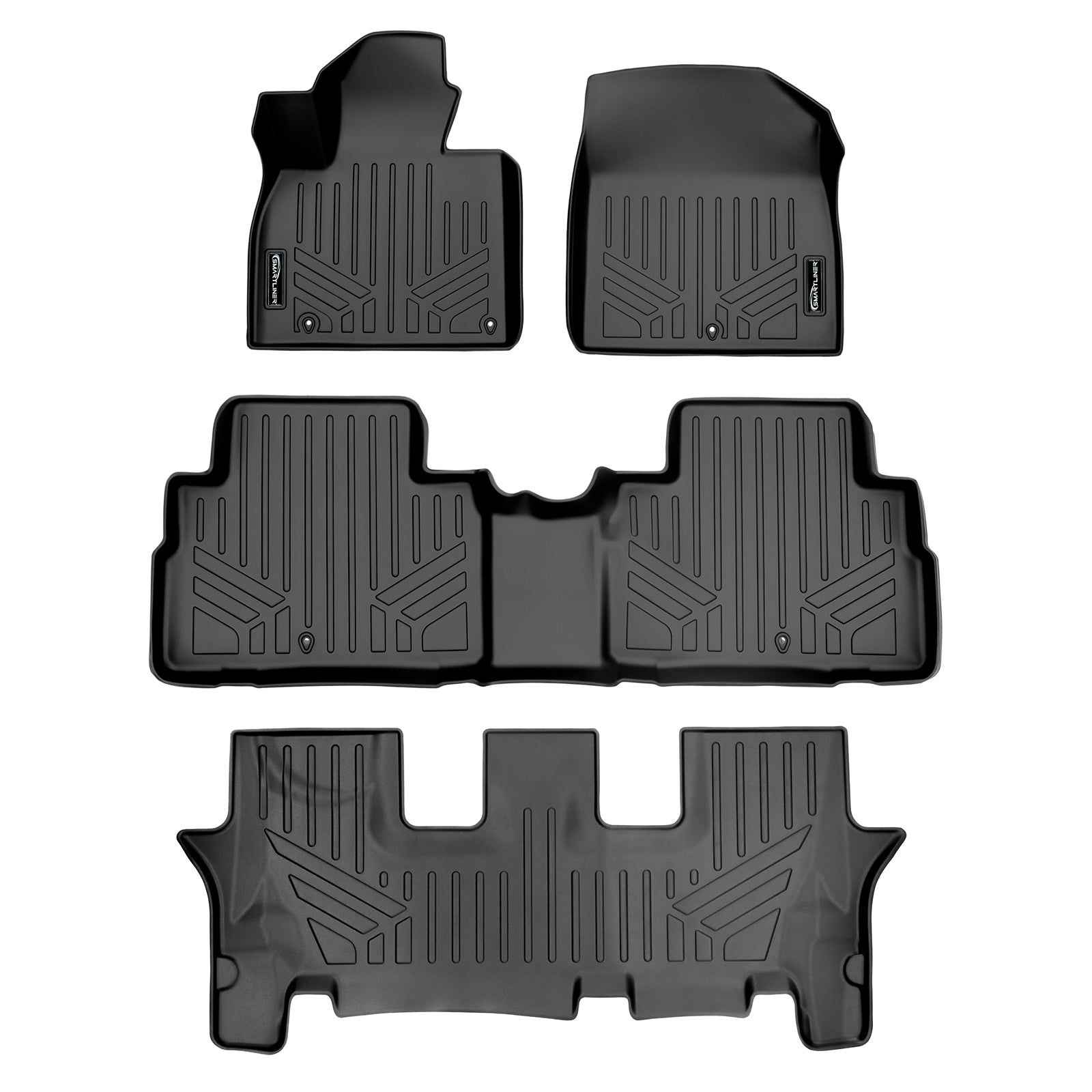 SMARTLINER Custom Fit for 2020 Kia Telluride with 2nd Row Bucket Seats With Center Console - Smartliner USA