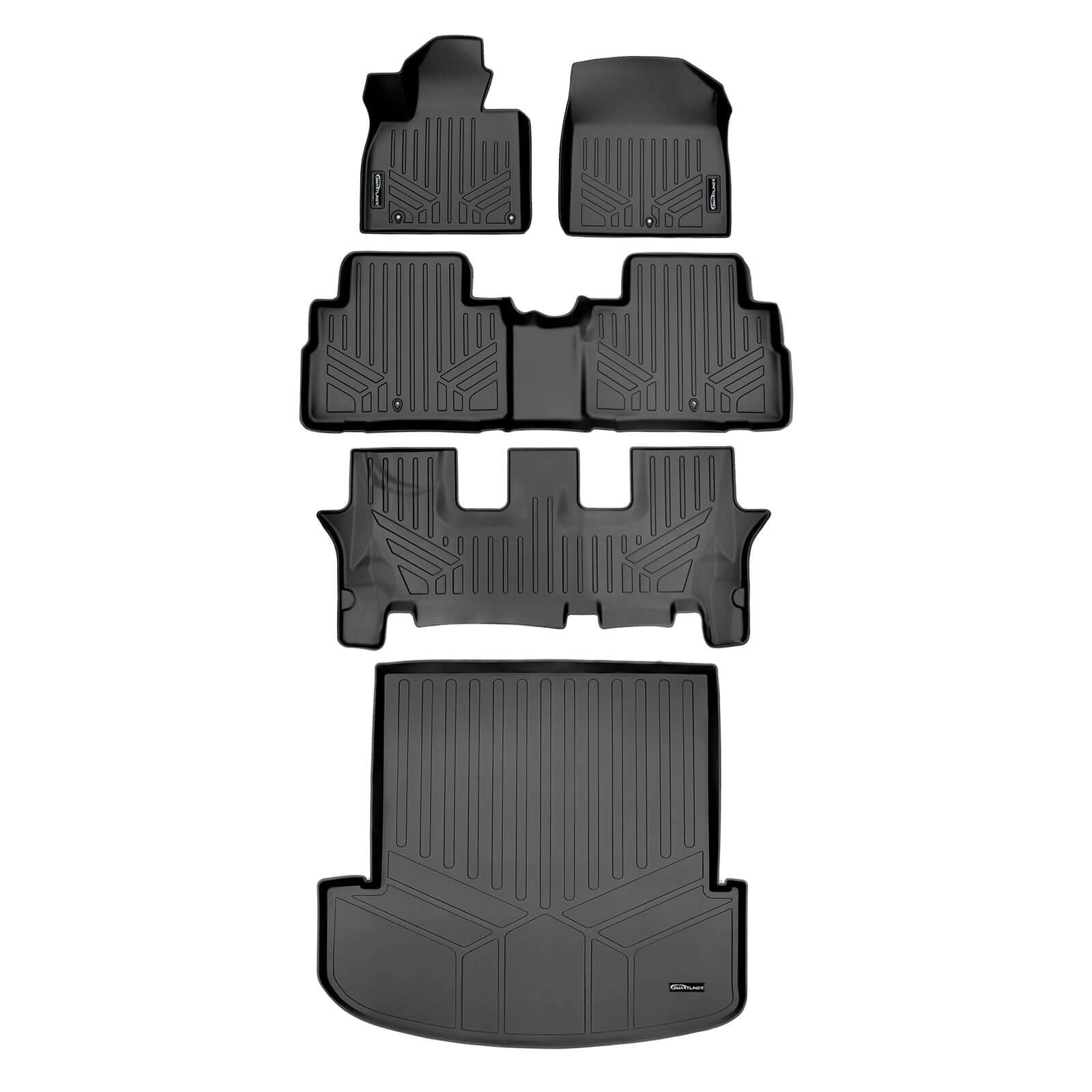 SMARTLINER Custom Fit for 2020 Kia Telluride with 2nd Row Bucket Seats With Center Console - Smartliner USA