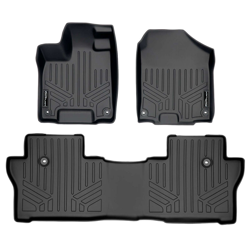 SMARTLINER 2019-2025 Honda Passport Floor Liners – 1st row & 2nd row liners