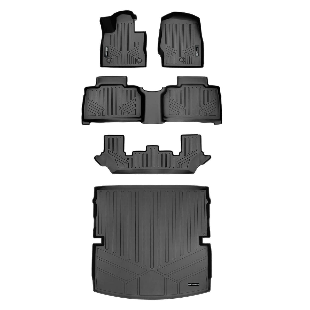 Smart Liner USA Motor Vehicle Interior Fittings Black / 3 Row Floor Mat Liner Set & Cargo Liner Behind the 2nd Row SMARTLINER Custom Fit Floor Liners For for 2020-2025 Ford Explorer 7 Passenger