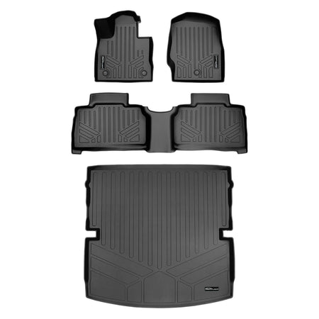 Smart Liner USA Motor Vehicle Interior Fittings Black / 2 Row Floor Mat Liner Set & Cargo Liner Behind the 2nd Row SMARTLINER Custom Fit Floor Liners For for 2020-2025 Ford Explorer 7 Passenger