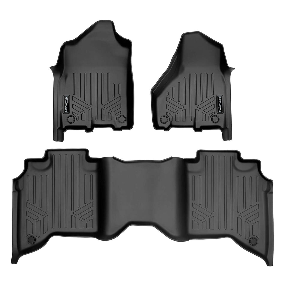 SMARTLINER 2019-2026 Ram 3500 Floor Liners (Crew Cab Models (No 4x4 Shifter / No PTO /. (Carpet Floor - Bucket ))) – 1st row 