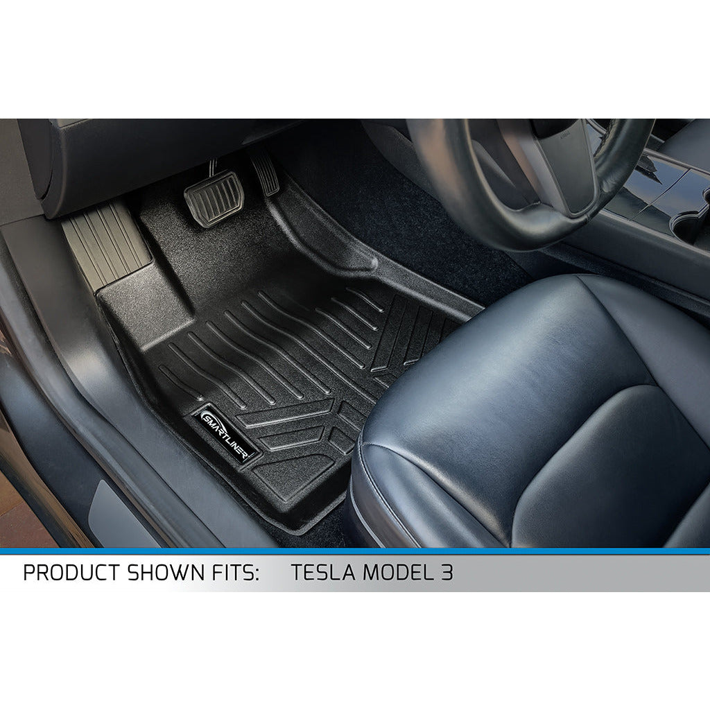 SMARTLINER Custom Fit Floor Liners For for 2017-2023 Tesla Model 3
