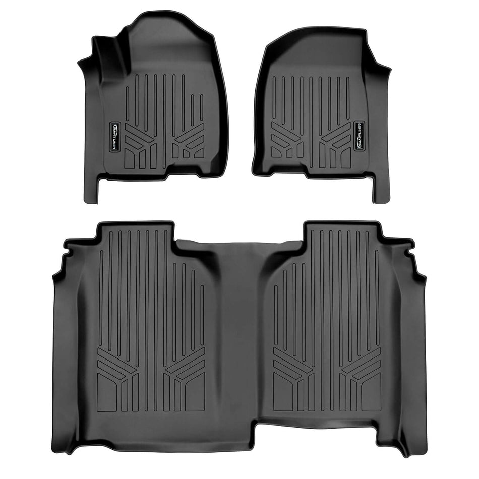 2020-2026 Chevrolet Silverado 3500 HD Floor Liners|Crew Cab Models (Does NOT provide over-the-hump coverage. Fits VINYL models WITHOUT rear under-seat storage)|SMARTLINER