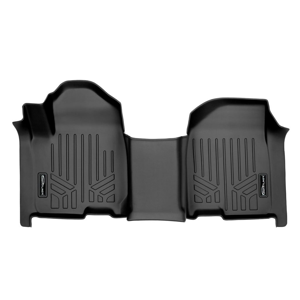 SMARTLINER Custom Fit Floor Liners For 2019-2023 GMC Sierra 1500 Double Cab With 1st Row Bench Seat (With OTH Coverage) & Vinyl Flooring
