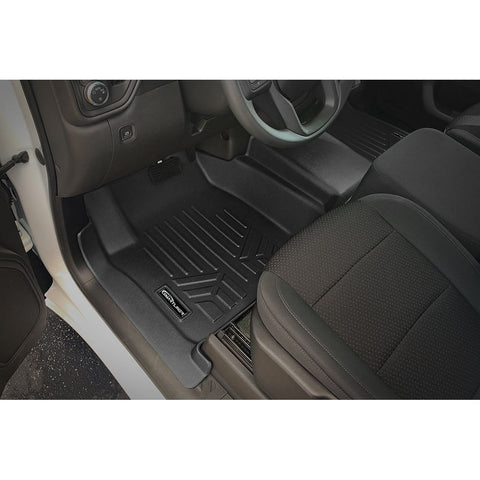 SMARTLINER Custom Fit Floor Liners Compatible With 2020-2024 Chevrolet Silverado 2500 HD | 3500 HD (Crew Cab|Vinyl Flooring|1st Row Bench Seat|With Over the Hump Coverage|without 2nd Row Underseat Storage)