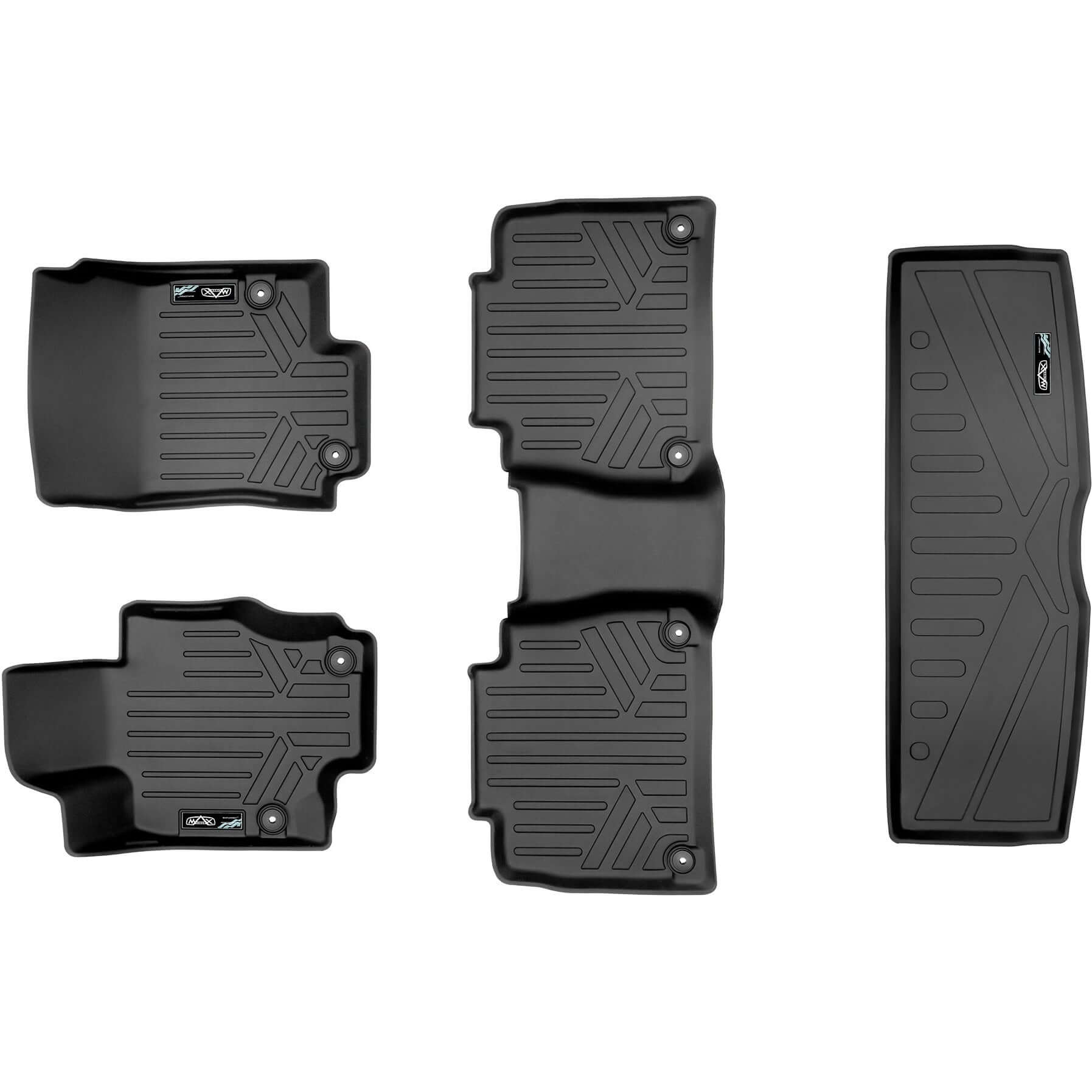 SMARTLINER Custom Fit Floor Liners For 2020-2025 Mercedes-Benz GLE-Class 7/8 Passenger