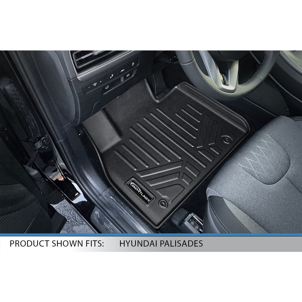SMARTLINER Custom Fit Floor Liners For 2020-2023 Hyundai Palisade with 2nd Row Bucket Seats With Center Console