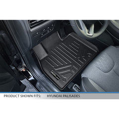 SMARTLINER Custom Fit Floor Liners For 2020-2024 Hyundai Palisade with 2nd Row Bucket Seats With Center Console
