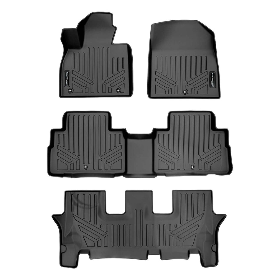 SMARTLINER 2020-2025 Hyundai Palisade Floor Liners (8 Passenger) – 1st row, 2nd row & 3rd row liners