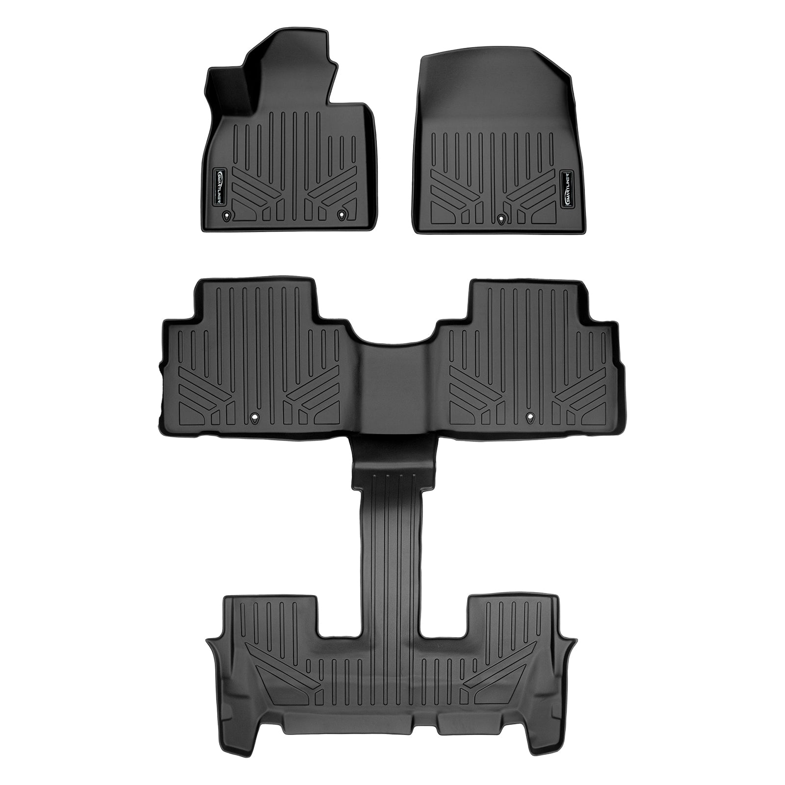 SMARTLINER Custom Fit Floor Liners For 2020-2023 Hyundai Palisade with 2nd Row Bench
