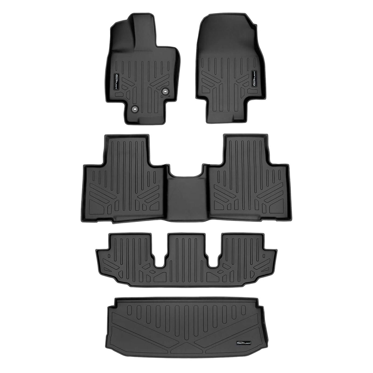 Smart Liner USA Motor Vehicle Interior Fittings Black / 3 Row Floor Mat Liner Set & Cargo Liner Behind the 3rd Row SMARTLINER Custom Fit Floor Liners For 2020-2025 Toyota Highlander (with Subwoofer)