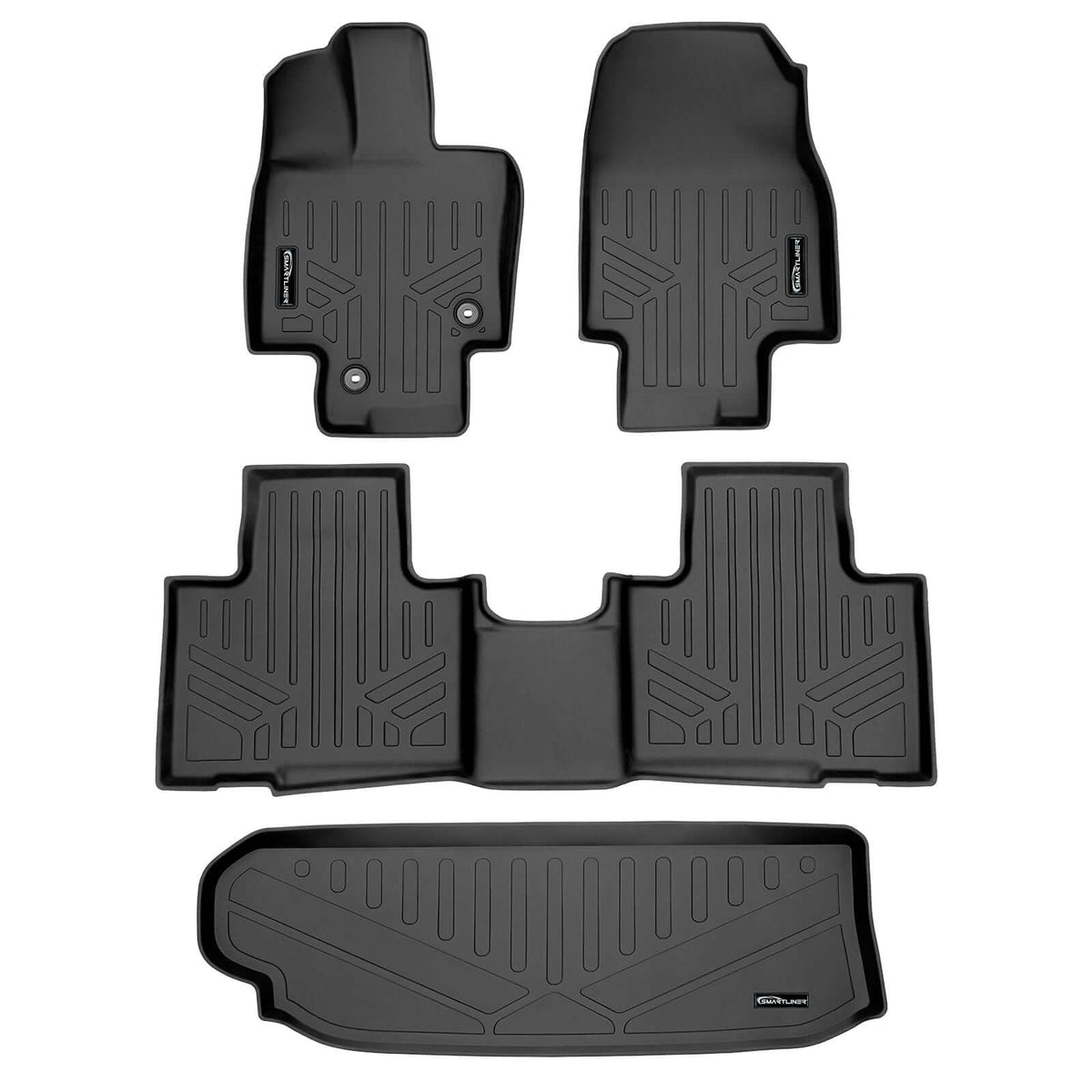 Smart Liner USA Motor Vehicle Interior Fittings Black / 2 Row Floor Mat Liner Set & Cargo Liner Behind the 3rd Row SMARTLINER Custom Fit Floor Liners For 2020-2025 Toyota Highlander (Fits models without Subwoofer)