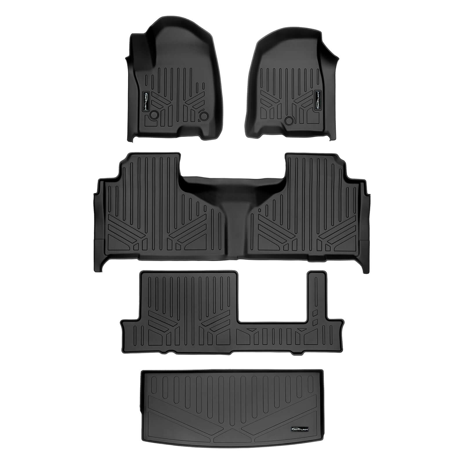 SMARTLINER Custom Fit Floor Liners For 2021-2025 Cadillac Escalade with 2nd Row Bench Seat