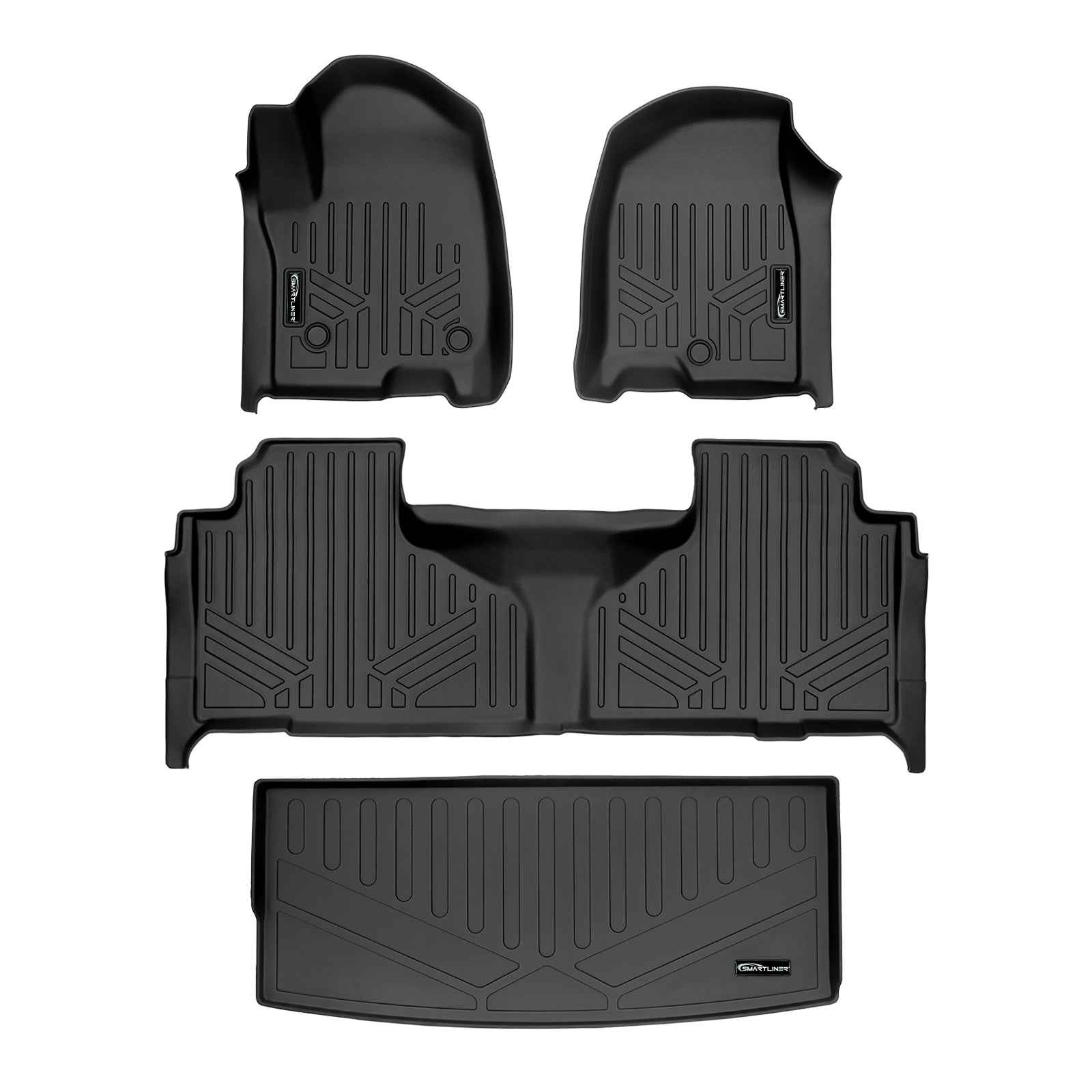 SMARTLINER Custom Fit Floor Liners For 2021-2023 Chevrolet Tahoe/GMC Yukon with 2nd Row Bench Seat