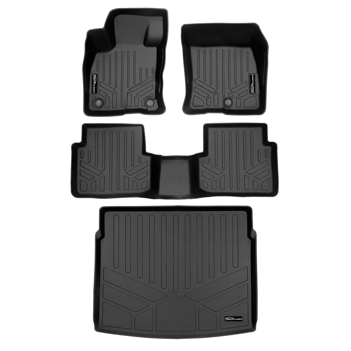 SMARTLINER Custom Fit Floor Liners For 2021-2024 Ford Bronco Sport W/O Rear Bump