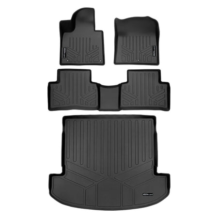 Smart Liner USA Motor Vehicle Interior Fittings Black / 2 Row Floor Mat Liner Set & Cargo Liner Behind the 2nd Row SMARTLINER Custom Fit Floor Liners For 2021-2025 Kia Sorento (with 2nd Row Bucket Seats)