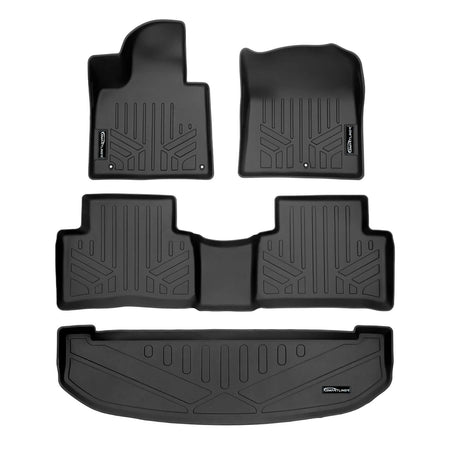 Smart Liner USA Motor Vehicle Interior Fittings Black / 2 Row Floor Mat Liner Set & Cargo Liner Behind the 3rd Row SMARTLINER Custom Fit Floor Liners For 2021-2025 Kia Sorento (with 2nd Row Bucket Seats)