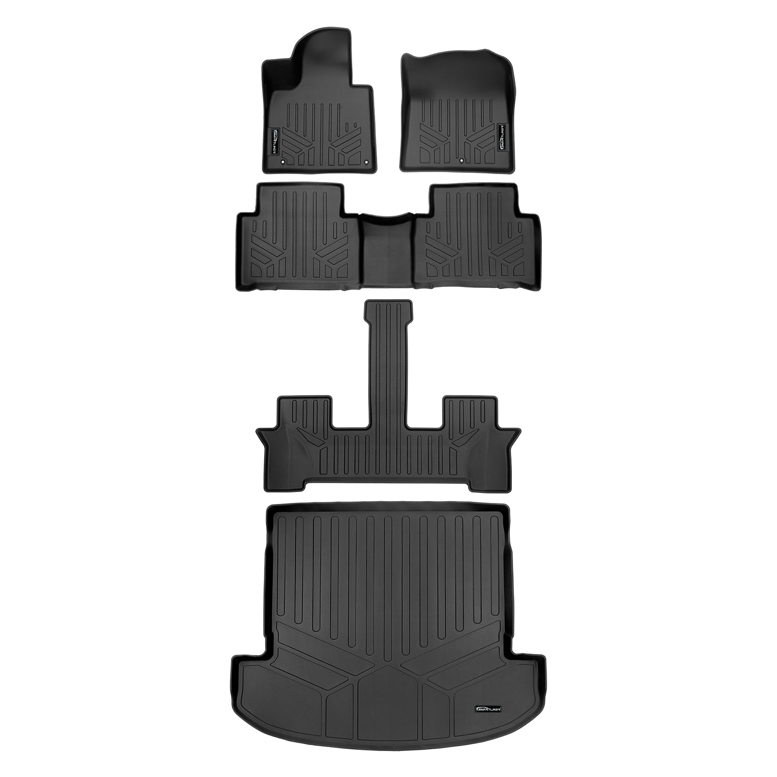 SMARTLINER Custom Fit Floor Liners For 2021-2024 Kia Sorento (with 2nd Row Bucket Seats No CC)