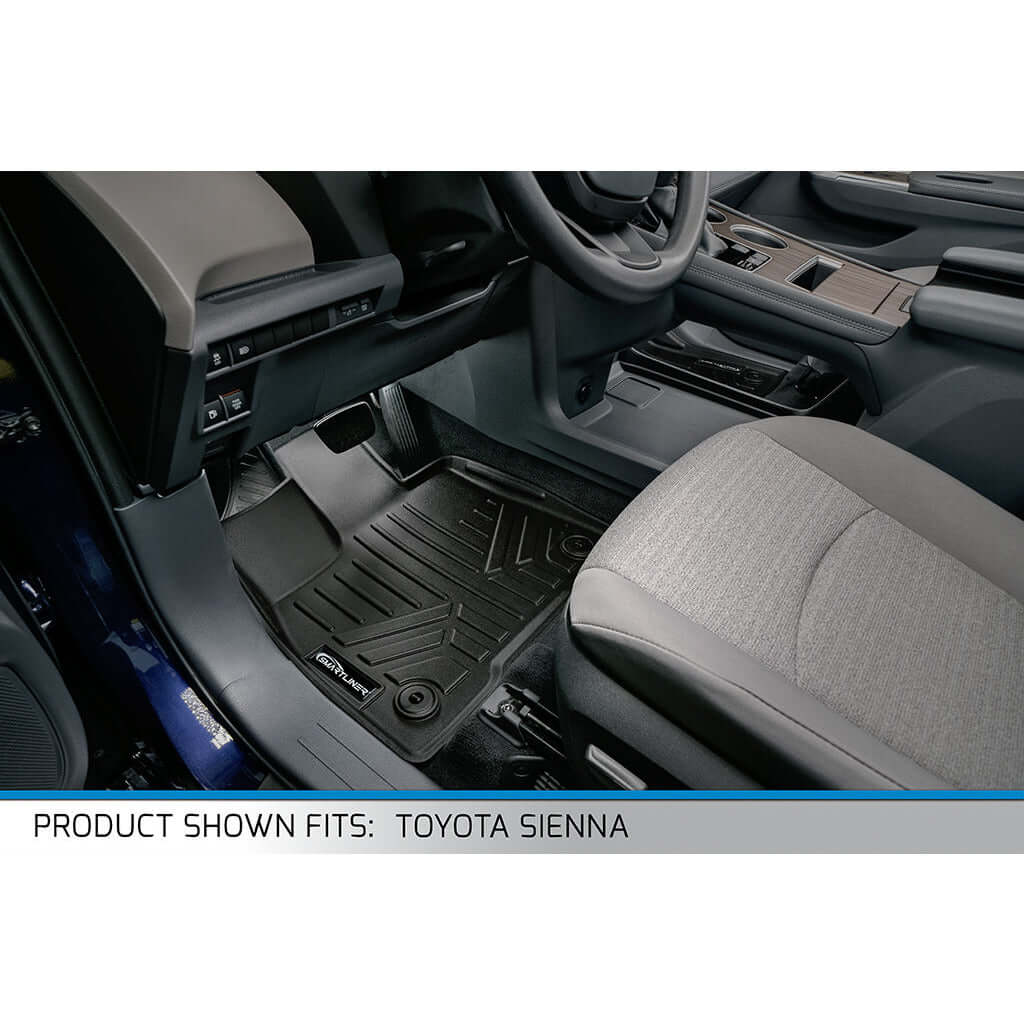 Smart Liner USA Motor Vehicle Interior Fittings SMARTLINER Custom Fit Floor Liners For 2021-2025 Toyota Sienna with 2nd Row Bench Seat no Spare Tire