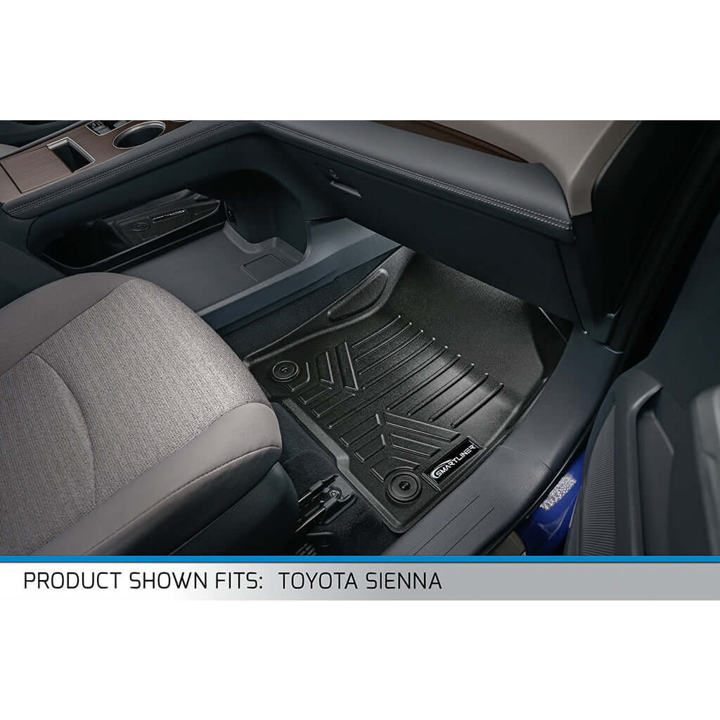 Smart Liner USA Motor Vehicle Interior Fittings SMARTLINER Custom Fit Floor Liners For 2021-2025 Toyota Sienna with 2nd Row Bench Seat no Spare Tire