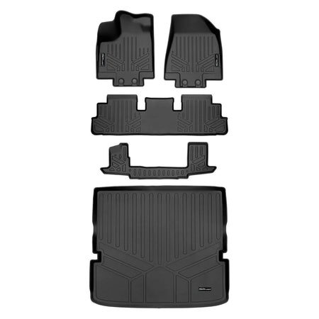Smart Liner USA Motor Vehicle Interior Fittings Black / 3 Row Floor Mat Liner Set & Cargo Liner Behind the 2nd Row SMARTLINER Custom Fit Floor Liners For 2022-2025 Nissan Pathfinder (7 Passenger)