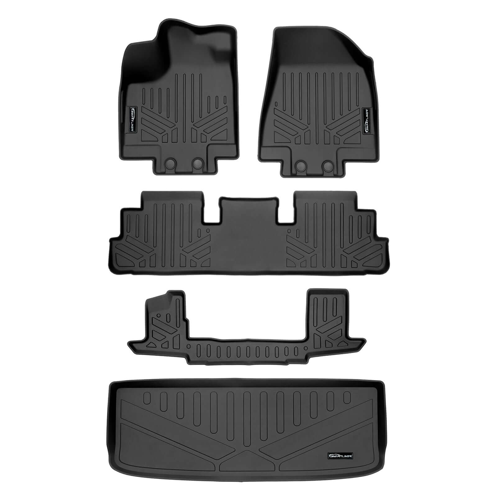 SMARTLINER Custom Fit Floor Liners For 2022-2025 Nissan Pathfinder (7 Passenger)
