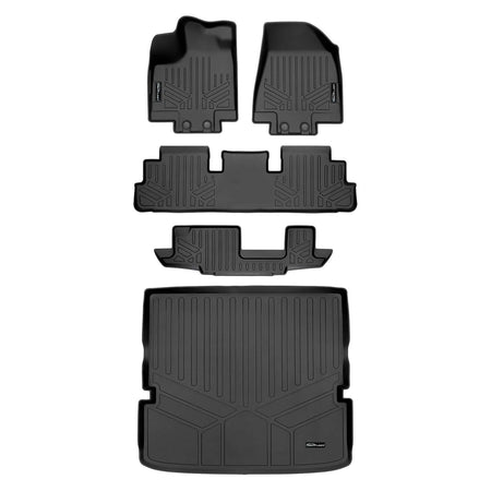 Smart Liner USA Motor Vehicle Interior Fittings Black / 3 Row Floor Mat Liner Set & Cargo Liner Behind the 2nd Row SMARTLINER Custom Fit Floor Liners For 2022-2025 Nissan Pathfinder (8 Passenger)