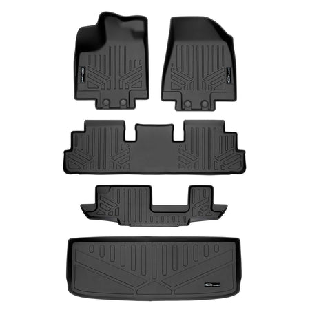 Smart Liner USA Motor Vehicle Interior Fittings Black / 3 Row Floor Mat Liner Set & Cargo Liner Behind the 3rd Row SMARTLINER Custom Fit Floor Liners For 2022-2025 Nissan Pathfinder (8 Passenger)