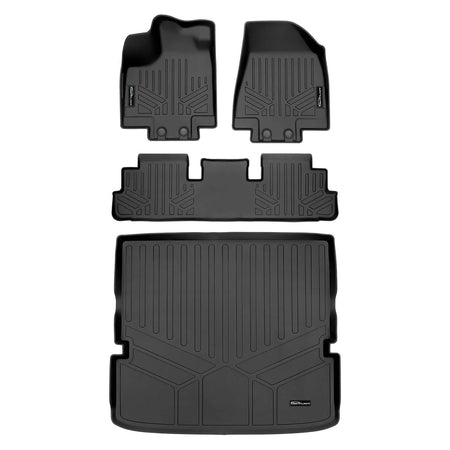 Smart Liner USA Motor Vehicle Interior Fittings Black / 2 Row Floor Mat Liner Set & Cargo Liner Behind the 2nd Row SMARTLINER Custom Fit Floor Liners For 2022-2025 Nissan Pathfinder (7 Passenger)