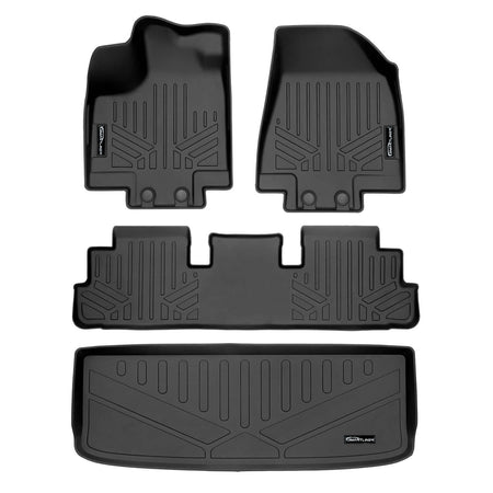 Smart Liner USA Motor Vehicle Interior Fittings Black / 2 Row Floor Mat Liner Set & Cargo Liner Behind the 3rd Row SMARTLINER Custom Fit Floor Liners For 2022-2025 Nissan Pathfinder (7 Passenger)