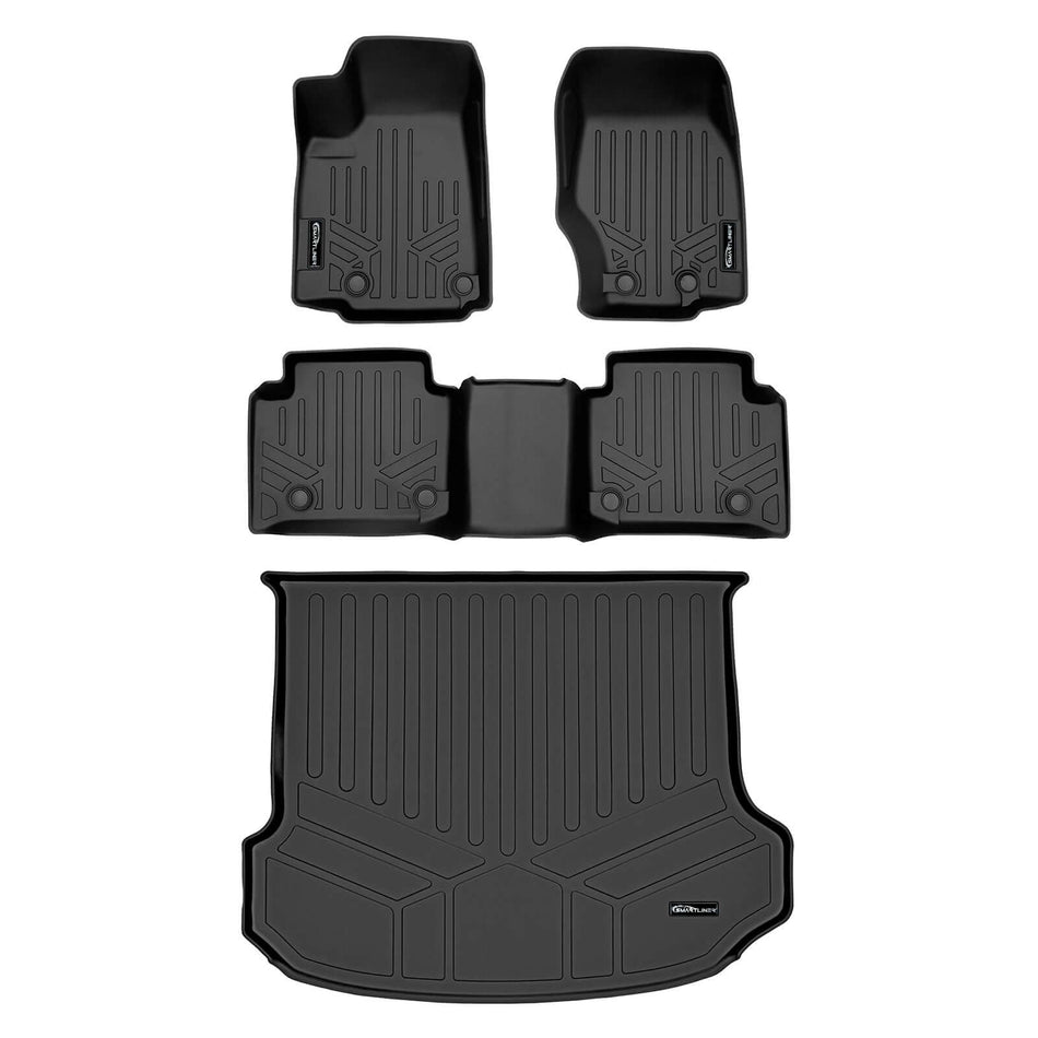 Smart Liner USA Motor Vehicle Interior Fittings Black / 2 Row Floor Mat Liner Set & Cargo Liner Behind 2nd Row SMARTLINER Custom Fit Floor Liners For 2022-2025 Jeep Grand Cherokee 4xe