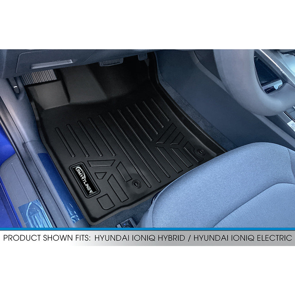 SMARTLINER Custom Fit Floor Liners For 2017-2022 Hyundai Ioniq Hybrid with Subwoofer in Cargo Area (Does Not Fit Electric Models)