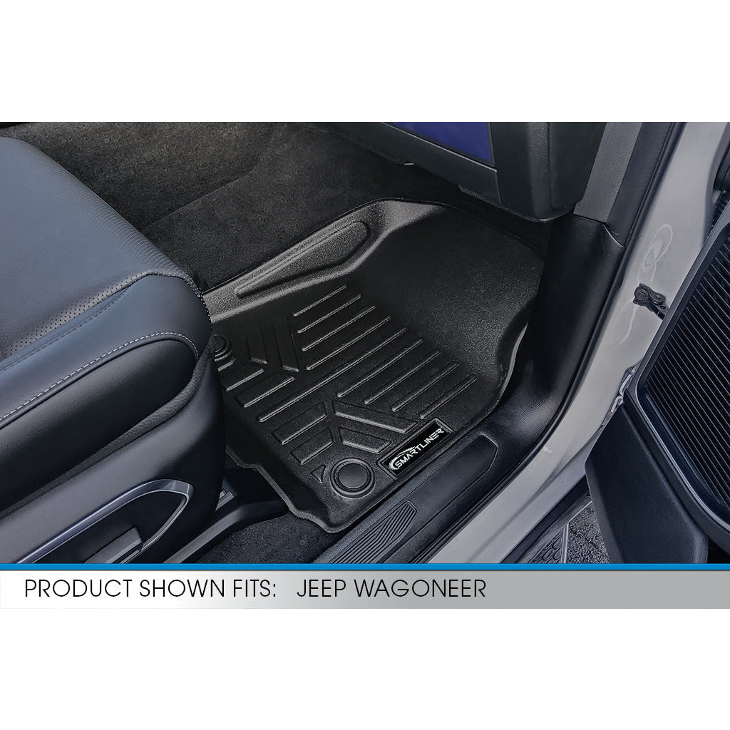 SMARTLINER Custom Fit Floor Liners For 2022-2023 Jeep Grand Wagoneer (8 Passenger Model)