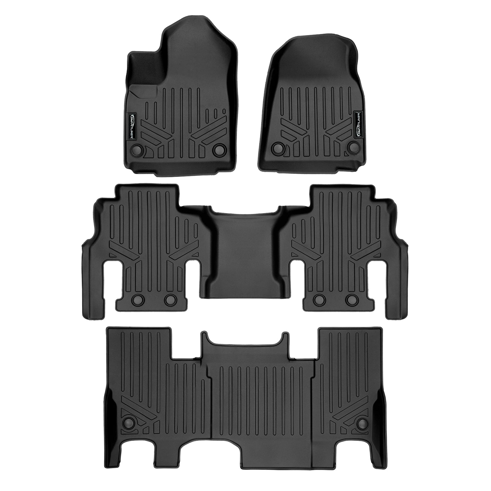 SMARTLINER Custom Fit Floor Liners For 2022-2023 Jeep Grand Wagoneer (7 Passenger Model)