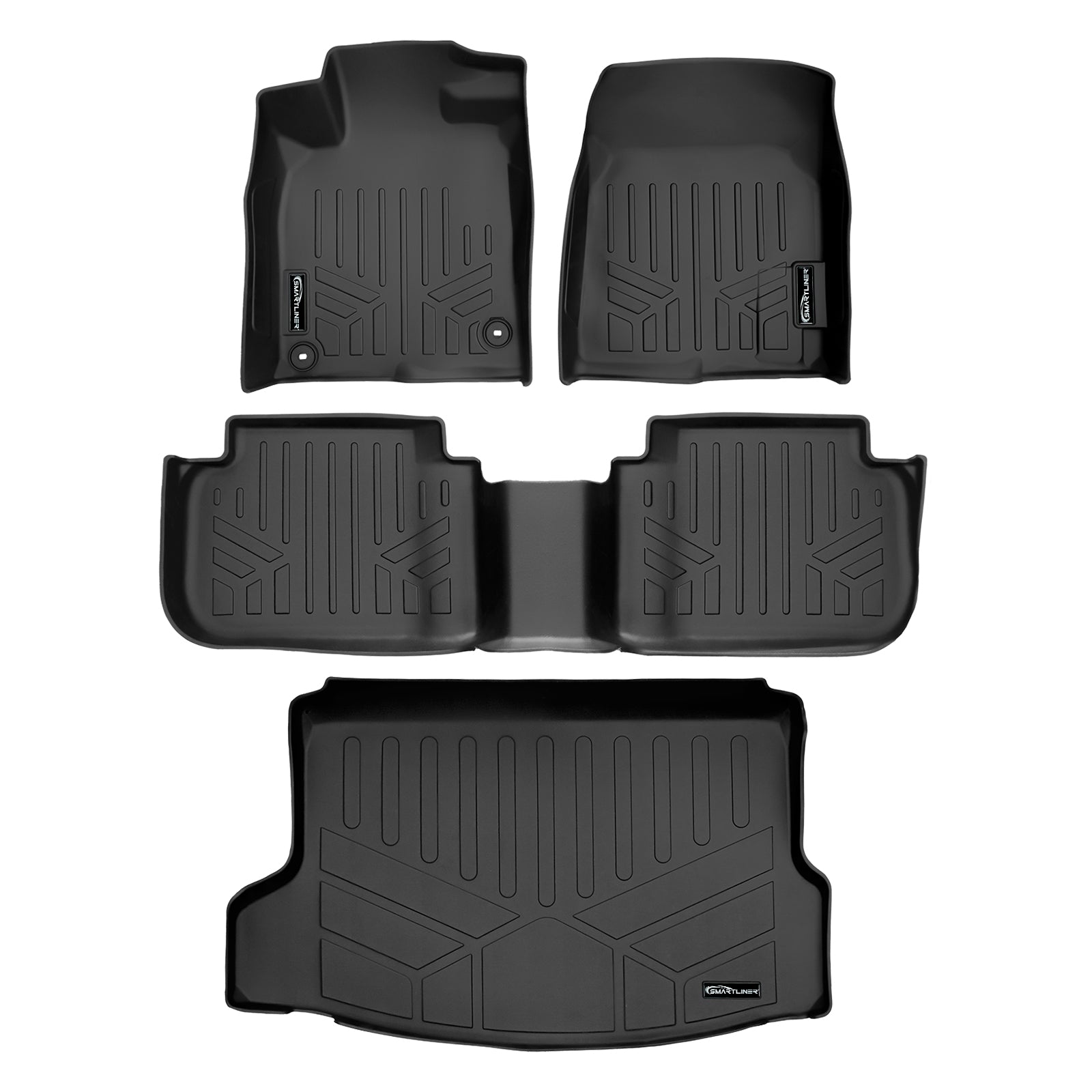SMARTLINER Custom Fit Floor Liners For 2022-2023 Honda Civic Hatchback w/o 2nd Row USB Ports