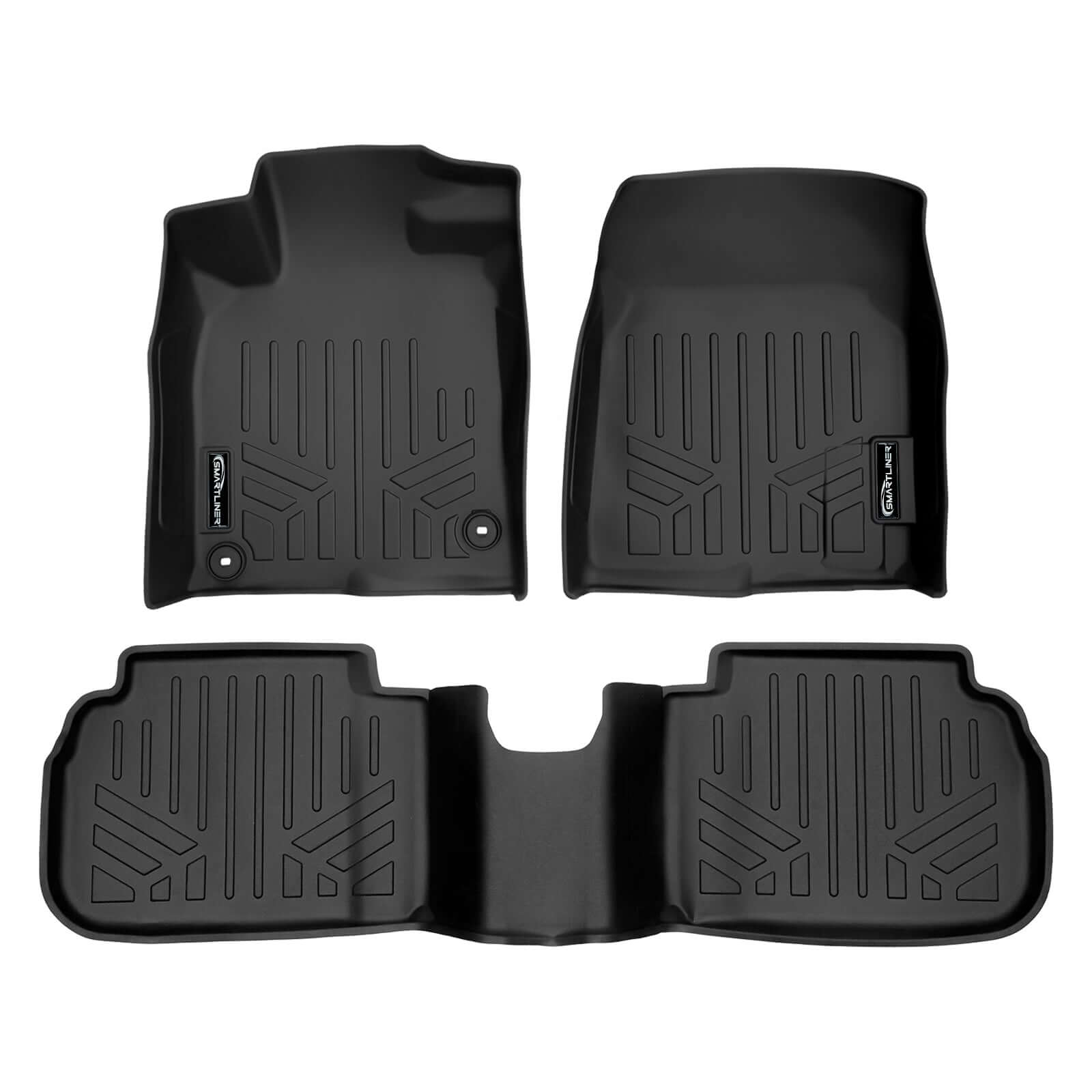 SMARTLINER Custom Fit Floor Liners For 2022-2025 Honda Civic Hatchback with 2nd Row USB Ports and Subwoofer in the Cargo Area